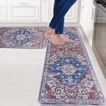 HASTHIP® Kitchen Mats for Floor Anti Slip, Water-Absorbent Polyester Floor Mat for Kitchen, Washable Soft Absorbent Rugs, 2 Sizes (40×60cm & 40×120cm)
