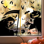 HASTHIP Halloween Window Stickers for Glass and Door Decor featuring 4 Sheets Vinyl Clings