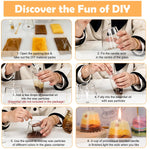 HASTHIP DIY Candle Making Kit for Creative Sand Art Candles with Colored Beeswax Sands | Ideal Birthday Gift for Friends and Sisters
