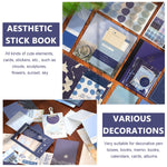 HASTHIP Scrapbook Kit for Journaling and DIY Crafts with 155 pcs A6 Notebook | Blue Clouds Style