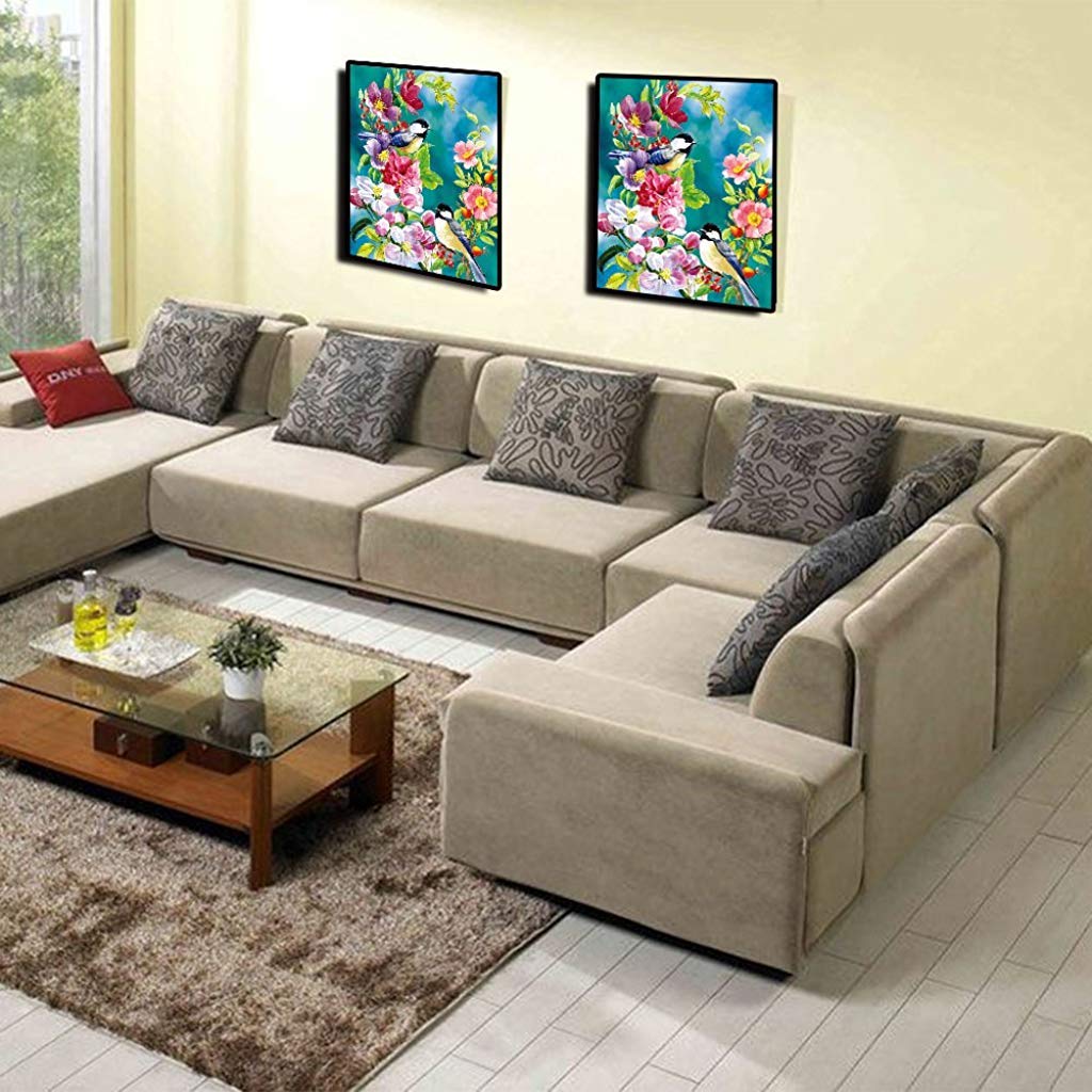 Supvox DIY 5D Diamond Painting by Number Kits Full Drill Rhinestone Embroidery Cross Stitch Pictures Arts Craft for Home Wall Decor,11.8x15.8In (Color 5)