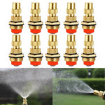 HASTHIP Gardening Sprinklers for Lawn and Greenhouse | 10Pcs Adjustable Copper Nozzles