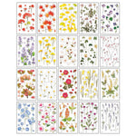 HASTHIP® Flower Themed Stickers, Laminated Paper Stickers Versatile Decorative Stickers for Scrapbook Supplies Junk Journal Laptop (Assorted 270 Pieces, 20 Sheets Paper)