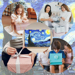 HASTHIP DIY Art Paint Kit by Number for Beginners with Pre Framed Canvas 15.7x19.6 in | Starry Night Oil Painting Set