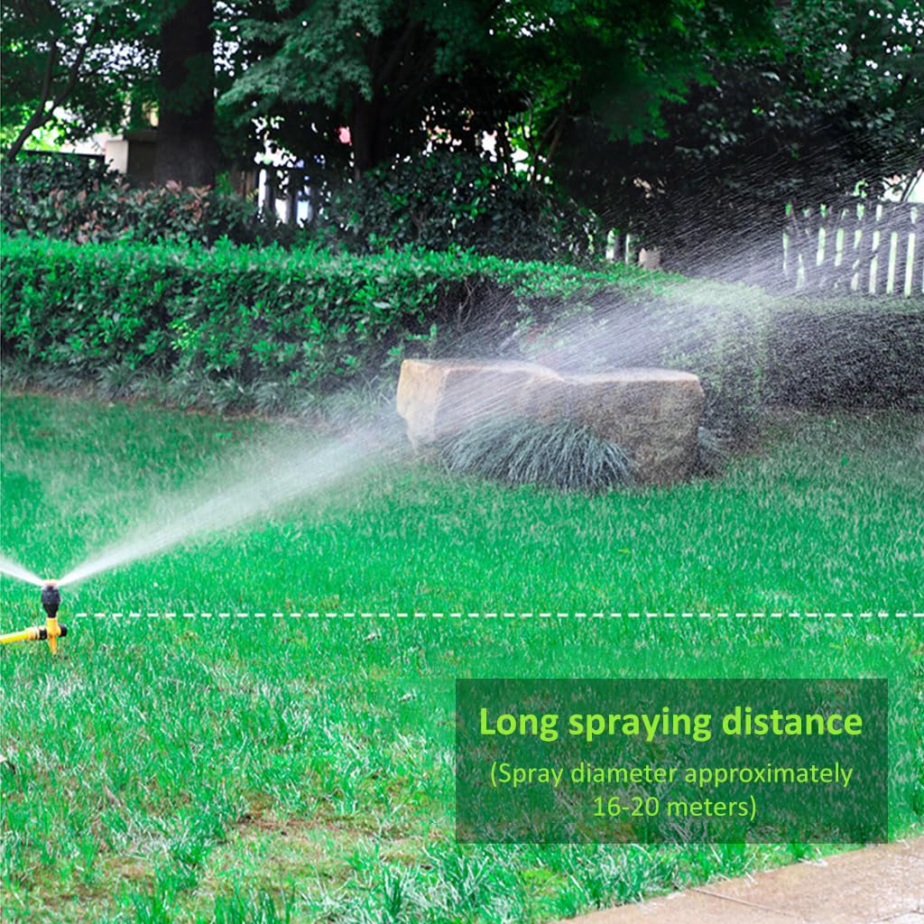 3pcs Garden Sprinker for Garden Agriculture Watering, 360° Rotating Irrigation Sprinkler Adjustable Irrigation Angle Sprinkler, Gardening Watering Systems for Outdoor Grass Garden Yard Lawns