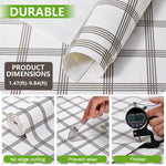 HASTHIP Cabinet Liner Mat for Shelves and Drawers with Anti Slip Check Pattern | 45cm x 300cm Waterproof PVC Sheet