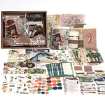 HASTHIP Journaling Kit for Scrapbooking and Bullet Journals with 346 pcs | A6 Grid Notebook and Vintage Stickers