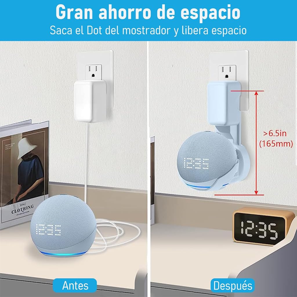 ZORBES® Echo Dot Wall Mount Stand with Cable Management for 4th/5th Generation - Alexa Holder Accessories (Only Holder)