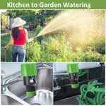 HASTHIP Garden Faucet Hose Adapters for Sink and Outdoor Use with Leak‑Proof Fit 2 Pcs