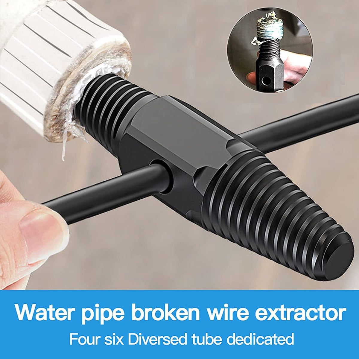 Screw Extractor Broken Bolt Remover Tools Dual-Head Water Pipe Screw Removal Tool Broken Bolt Remover for 1/2 Inch 3/4 Inch Pipes Valve Faucet