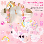 HASTHIP Phone Case Charm Set for DIY Crafting with 60 Flat Back Resin Pieces | Pink Sweet Theme