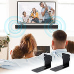 HASTHIP Sound Bar Wall Mount for Home Theater | Dual Bracket with 30 lb Capacity and 3.5 in Steel Holders
