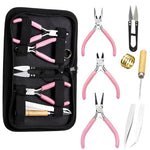 HASTHIP Jewelry Making Tool Set for DIY Crafts with Ergonomic Non Serrated Pliers | 8 Pieces