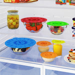 Heat Resistant Microwave Cover, Silicone Lids Covers for Food, Silicone Stretch Lids and Food Covers, 5 Sizes Reusable Heat Resistant Food Lids fits Cups, Bowls, Plates, Kitchen Gadgets