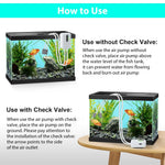 HASTHIP Aquarium Air Pump for Fish Tank featuring Dual Pipes and Air Stones 6L/min | USB Rechargeable