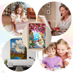 HASTHIP Paint by Numbers Art Kit for Home Décor featuring Mediterranean Scene 16x20 inches