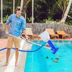 HASTHIP Pool Vacuum Cleaner for Above Ground and Inflatable Pools with 3 Brush Heads & Filter Bag | Manual Water Flow Cleaning Kit