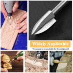 HASTHIP® Wood Carving Tools for Rotary Tool, 5 PCS HSS Woodworking Tools Engraving Drill Bit Set Wood Crafts Grinding Tool Universal 1/8" Shank For DIY Carving Drilling Micro Sculpture