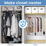 HASTHIP Clear Garment Bags for Hanging Clothes with 22×40 in Capacity and Vinyl Material | Closet and Travel Storage