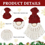 HASTHIP DIY Santa Claus Kit for Christmas Tree Decor featuring Macrame Tools and Yarn 6 Set