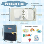 HASTHIP Pocket Photo Album for Kpop Cards with 20 Double Sided Pockets and Patchwork Cover | DIY Gift
