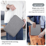 HASTHIP® 12.9 inches Tablet Sleeve with Handle for iPad Waterproof Travel Zipper Bag with Utility Mesh Pocket Travel Accessories Bag Universal Tablets Pad Organizer Bag, Grey