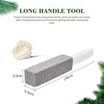HASTHIP Metal Toilet Cleaner Brush for Bathroom and Pool Tiles with Handle | 2 Pcs Grey