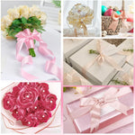 HASTHIP® 6 Rollos Cinta de Satén Rosa para Envolver Regalos, Manualidades, Bodas, Decoración de Aniversarios, Lazo Personalizable, 2.5cm x 25 Yardas por Rollo