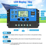 10A 12V 24V ABS Solar Panel Charger Controller Battery Regulator Dual USB LCD Display