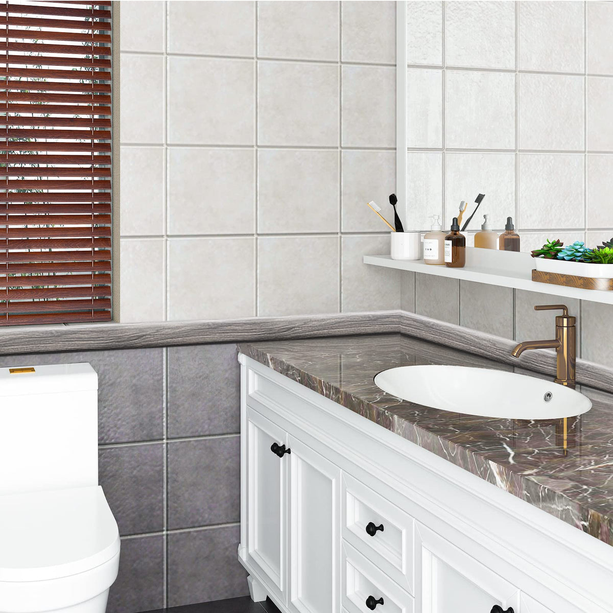 HASTHIP Floor Transition Strip for Joining Carpet and Tile Gaps 47.2 x 1.57 in Gray PVC | 2PCS