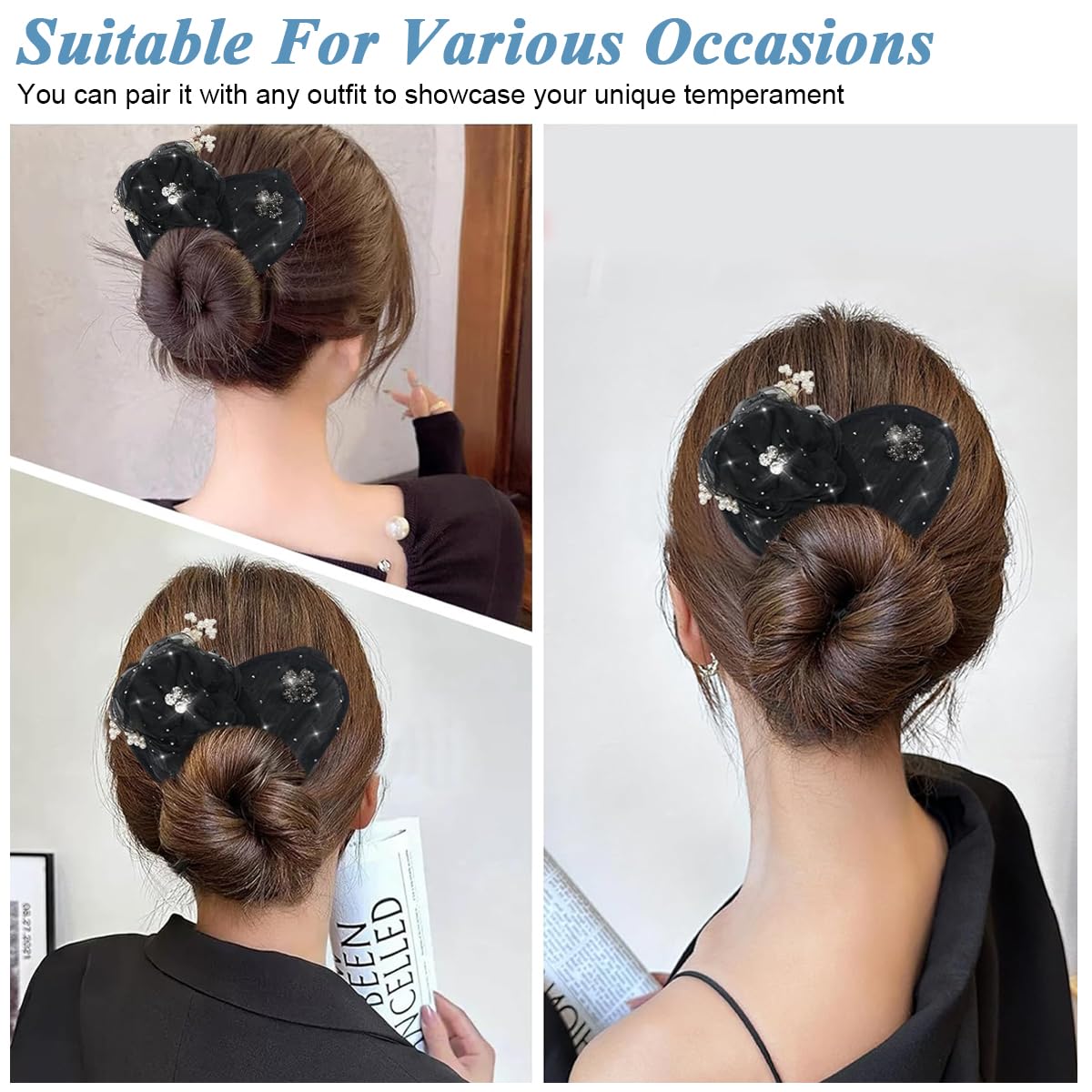 HASTHIP Floral Twist Bun Maker for Women