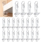 HASTHIP® 20pcs Clear PC Shelf Support Clips, No-Drill Cabinet Shelf Pins and Shelf Brackets for Bookcases, Stable Shelf Pegs for Quick DIY Installation