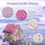 HASTHIP Diamond Painting Cabin Model DIY Wood and Crystal Mosaic House Kit for Home Display