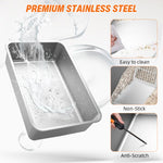 HASTHIP® Stainless Steel Cat Litter Box with Lid, XL Large Enclosed Metal Litter Box with Removable Lid &Scoop, Odor Free