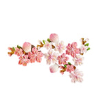 HASTHIP 3D Peach Blossom Fridge Magnets, 16-Piece Synthetic Resin Floral Decor for Metal Surfaces