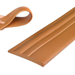 HASTHIP® Flexible Baseboard Molding Trim, Peel and Stick Rubber Wall Base Moulding Trim, 78.74inch x 3.9inch Cuttable Modern Vintage Brown Base Molding for Home, Hotel DIY Decoration