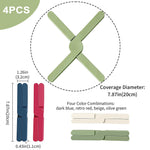 HASTHIP® 4Pcs Kitchen Silicone Trivets Folding Silicone Insulation Trivets Colorful Pot Insulation Bars Crossing Design Heat-resistant Table Protector Bars for Pots, Pan, Soup Bowls