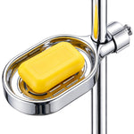 HASTHIP Shower Rail Soap Dish with Twist-On Mount, Drainage Holes and ABS/POM Construction