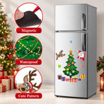 HASTHIP 23-Piece Reusable PVC Christmas Tree Decor Set for Refrigerators and Metal Surfaces
