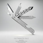 HASTHIP 11-in-1 Folding Multitool Keychain in Stainless Steel for Pocket and Outdoor Use
