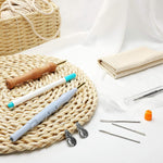 HASTHIP Punch Needle Embroidery Starter Kit 17 Pieces Full Set with Hoop and Threader for Beginners