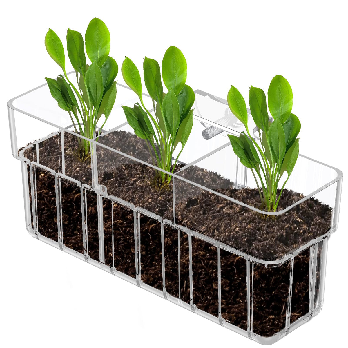 HASTHIP® Clear Acrylic Aquarium Plant Holder for Fish Tanks