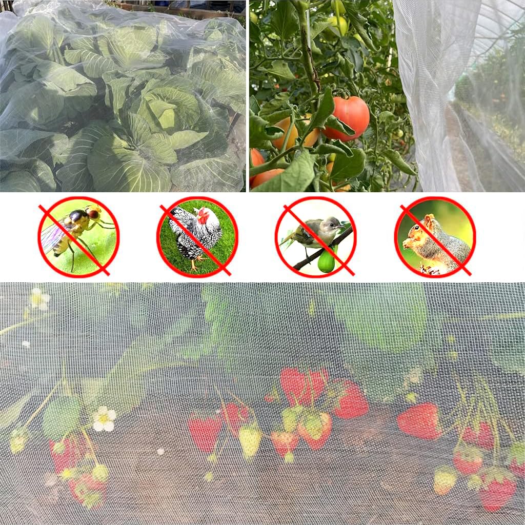 HASTHIP Garden Mesh Netting for Plant Protection 8ft x16ft with Fine Mesh PE Cover | Allows Sunlight and Air Flow