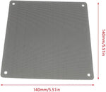 HASTHIP PC Fan Dust Filter for Computer Case | 5 Pack 140mm Mesh with 20 Screws Black
