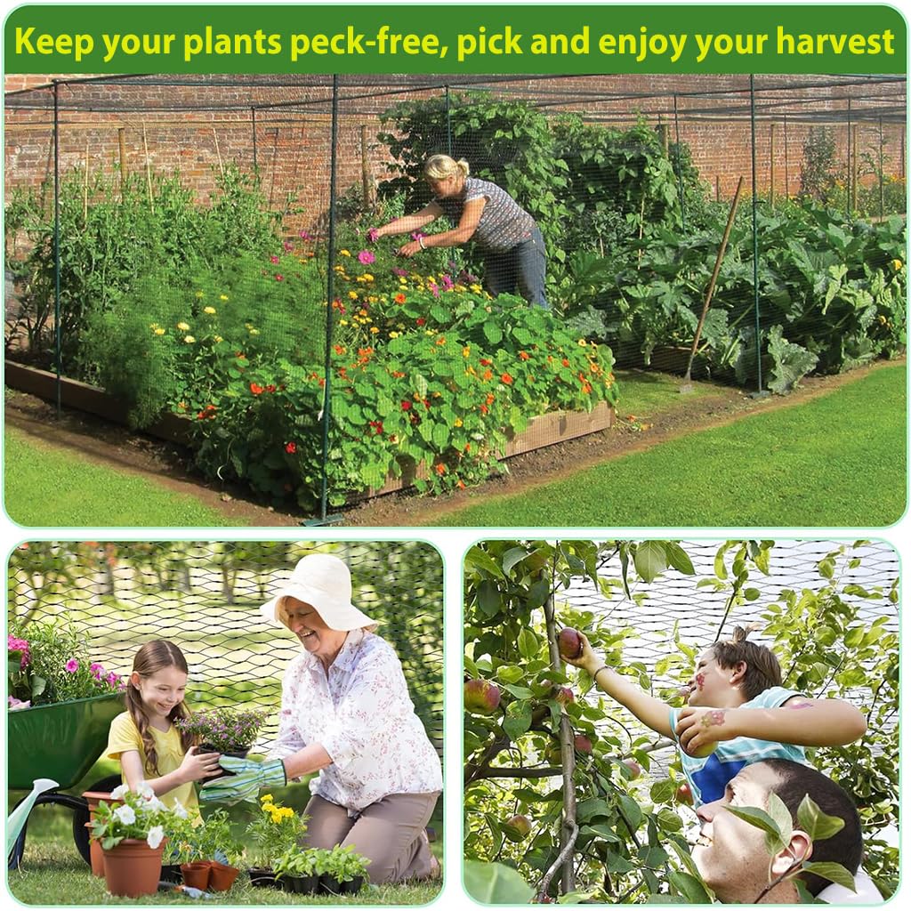 HASTHIP Fruit Tree Netting for Garden Protection 100x120cm with Zipper and Drawstring Closure
