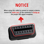 HASTHIP® Cable de Extensión OBD2 23.6'' 16 Pines Macho a Hembra,Cable Adaptador de Diagnóstico Automotriz Compatible con Escáner,Herramientas Código y Dispositivos Monitoreo