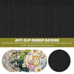HASTHIP Coasters for Table Decor featuring 4.7 in Round Anti Slip Rubber Base | Nordic Floral Print