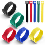 HASTHIP Cable Ties for Cable Management with Hook and Loop Design 30 pcs 15 cm Nylon | 5 Colors
