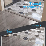 HASTHIP Floor Transition Strip for Joining Carpet and Tile Gaps 47.2 x 1.57 in Gray PVC | 2PCS