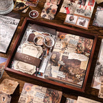 HASTHIP Journaling Kit for DIY Scrapbooking with 136 Vintage Stickers and A6 Notebook | Gift for Creative Artists